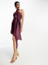 Фото #6 товара ASOS DESIGN washed halter cut out midi dress with tie waist in dusty purple