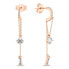 Серьги Brilio Silver Chain EA628R clear, pink gold - фото #1