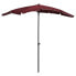 Фото #2 товара Садовый зонт vidaXL Sonnenschirm Bordeauxrot 200х130х234 см (100% полиэстер, сталь)