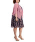 Фото #3 товара Plus Size Jacket & Floral-Print Round-Neck Dress