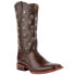Ferrini Mustang Alligator Square Toe Cowboy Mens Brown Dress Boots 40793-09