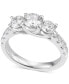 Фото #1 товара Diamond Three Stone Engagement Ring (2 ct. t.w.) in 14k White Gold