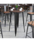 Фото #2 товара 30" Round Wood/Metal Indoor Bar Height Table