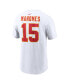 ფოტო #3 პროდუქტის Men's Patrick Mahomes White Kansas City Chiefs Player Name and Number T-shirt