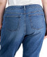 ფოტო #7 პროდუქტის Trendy Plus Size Cuffed Girlfriend Jeans