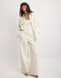 Фото #1 товара NA-KD x Laura Jane Stone co-ord linen blend loose fit high waist trousers in beige