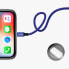 Kabel przewód w materiałowym oplocie USB - iPhone Lightning 1.8m - czerwony