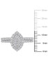 Фото #5 товара Diamond Halo Cluster Bridal Set (1/2 ct. t.w.) in 14k White Gold