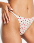 Фото #2 товара Monki heart print tanga brief in white