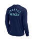 Фото #3 товара Men's and Women's Deep Sea Blue Seattle Kraken Super Soft Long Sleeve T-shirt