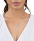 Sterling Forever cubic Zirconia Crescent Star Charm Necklace