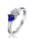 Фото #1 товара Sterling Silver Cubic Zirconia Two-Stone Heart Promise Ring