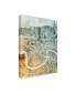 Фото #2 товара Michael Tompsett New Orleans City Street Map Teal Orange Canvas Art - 15" x 20"