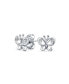 ფოტო #1 პროდუქტის Tiny Delicate Cubic Zirconia Accent CZ Open Garden Butterfly Stud Earrings .925 Sterling Silver