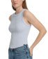 Petite Ribbed Banded Crewneck Tank Top