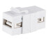 Фото #1 товара ShiverPeaks Basic-S - Flat - White - USB A - USB A - Female - Female