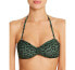 Aqua 286276 Womens Leopard Ruched Swim Top Green, Size X-Small - фото #1