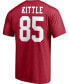 Фото #3 товара Men's George Kittle Scarlet San Francisco 49ers Player Icon Name and Number T-shirt