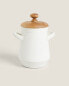 Фото #4 товара Ceramic honeypot with wooden lid