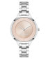 ფოტო #1 პროდუქტის Women's Quartz Silver-Tone Alloy Link Bracelet Watch, 34mm