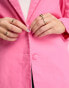 Фото #2 товара Daisy Street linen relaxed oversized blazer in pink