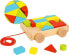 Фото #3 товара Игрушка деревянная с колесами Tooky Toy TOOKY TOY Дрезденская Карретка с Кубиками 16 элементов.