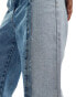 Mango mixed denim straight leg jeans in blue