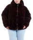 ფოტო #1 პროდუქტის Plus Size Hooded Faux-Fur Coat