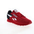 Фото #2 товара Reebok Classic Leather Mens Red Suede Lace Up Lifestyle Sneakers Shoes