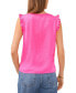 Women's Pleated-Sleeve V-Neck Top