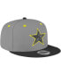 ფოტო #4 პროდუქტის Men's Graphite Dallas Cowboys Volt Two-Tone 9FIFTY Snapback Hat