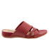 Фото #1 товара Softwalk Taraz S2320-601 Womens Red Extra Wide Leather Strap Sandals Shoes 6