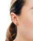Multi-Sapphire Pavé Extra Small Hoop Earrings in 14k Gold, 0.47"