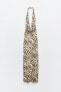 Фото #9 товара Платье из полупрозрачной ткани с принтом с горловиной халтер ZARA