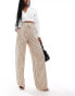 Фото #1 товара ASOS DESIGN seersucker tie waist wide leg trouser in natural stripe