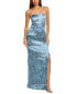 Rene Ruiz Draped Organza Gown Women's