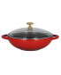 Фото #1 товара French Enameled Cast Iron 7" Wok with Glass Lid