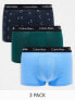 Фото #1 товара Calvin Klein low rise trunks 3 pack in cotton stretch - MULTI