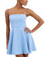 Women's Whisper Straight-Neck Fit & Flare Mini Dress