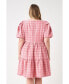 Фото #3 товара Plus Size Tweed Babydoll Dress