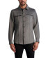 ფოტო #1 პროდუქტის Men's Faux Suede Exposed Zippers Shirt Jacket