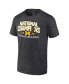 Фото #2 товара Men's Heather Charcoal Michigan Wolverines College Football Playoff 2023 National Champions Schedule T-shirt
