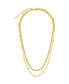 Фото #2 товара Women's Layered Beaded Gold Plated Chain Necklace