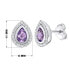 Фото #2 товара Luxury drop earrings with natural amethyst FWE9395AM