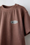Комплект garment dye из футболки и шортов ZARA