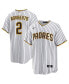 Фото #1 товара Men's Xander Bogaerts White, Brown San Diego Padres Home Official Replica Player Jersey