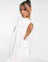 Фото #3 товара Blume Bridal satin spot mini dress with bow back in white