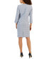 Фото #2 товара Классический костюм Le Suit из твида, комплект: пиджак с четырьмя пуговицами и юбка-карандаш, размеры стандартные и для маленького роста.