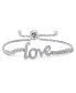 ფოტო #1 პროდუქტის Diamond Accent 'Love' Adjustable Bolo Bracelet