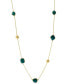 ფოტო #1 პროდუქტის EFFY® Green Onyx & Textured Bead 18" Statement Necklace in 14k Gold